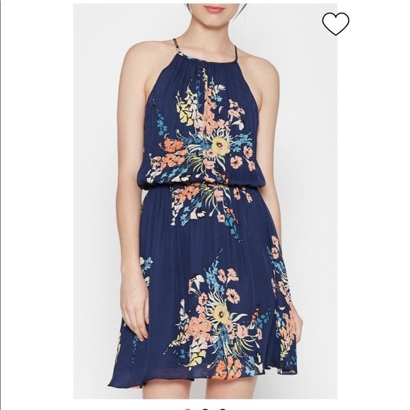 Joie NWOT Blue Floral Halter Dress - Picture 1 of 3